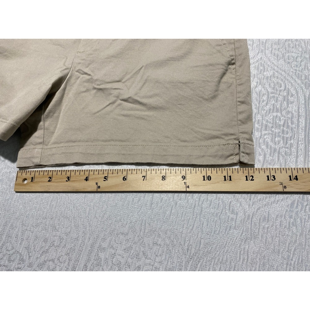 New York & Company Womens Khaki Chino Shorts Beige Cotton Stretch Size 8 - Picture 7 of 11